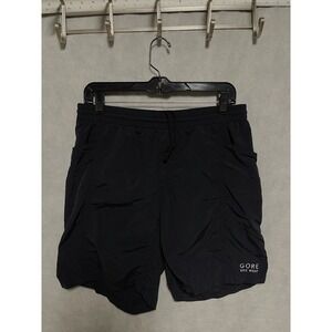 Gore Shorts Men S Black Windstopper Lined Pull On Bike Wear Nylon Cycling Active